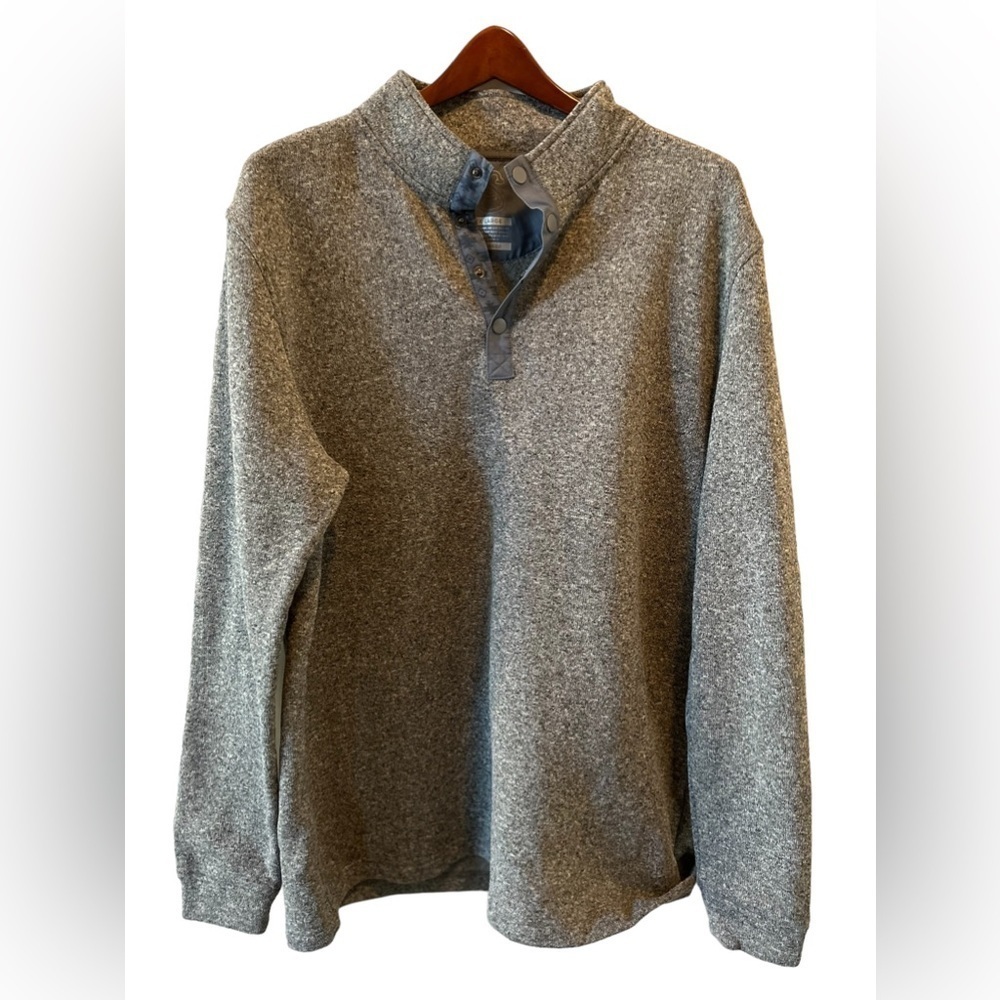 Men's Gray Quarter-Snap Pullover Sweater